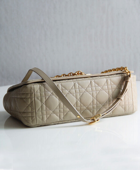 Christian Dior Large Dior Caro Bag Cream